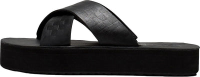 Vans - Womens Cross Strap Mega Platform Shoes, Color Black, Size: 8 M US Womens