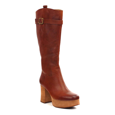 KORK-EASE Women's Becky High Boot, Tan, Size 6.5 M US