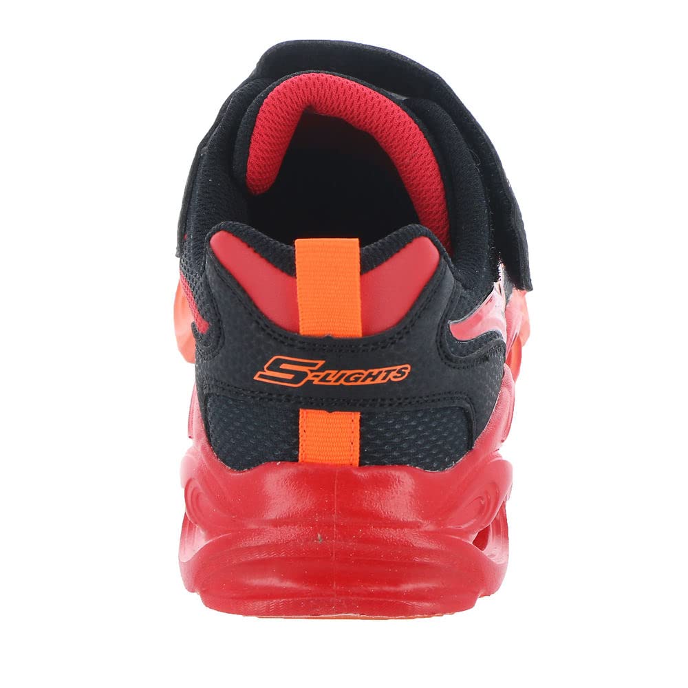 Skechers Kids Boys Thermo-Flash - Heat-Flux Sneaker, Black/Red, 13.5 Little Kid
