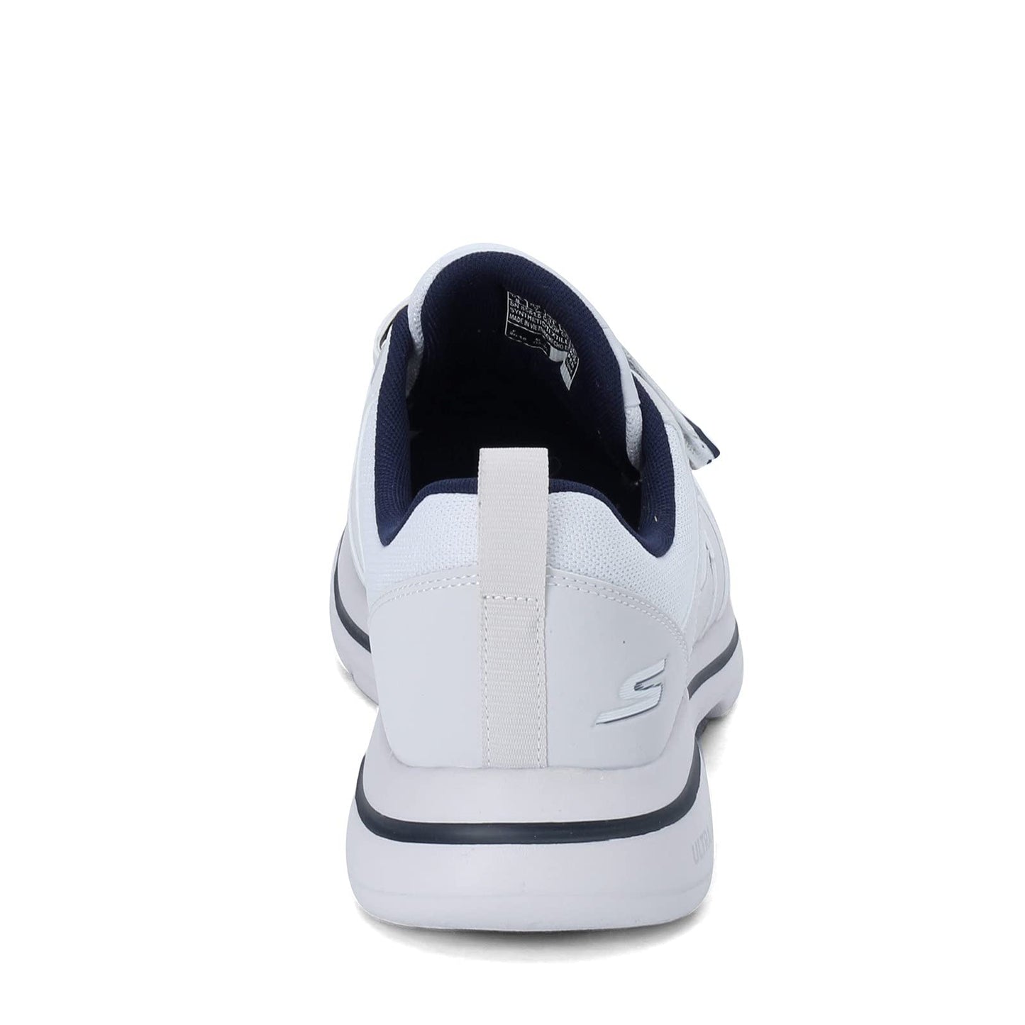 Skechers Men's Gowalk - Athletic Hook and Loop Walking Shoes | Two Strap Sneakers | Air-cooled Foam, White/Navy, 11 X-Wide