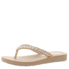 Skechers Cali Women's womens Meditation - Lotus Bae Flip Flop, Rose Gold, 10 US