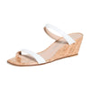 Stuart Weitzman Womens Aleena 50 Wedge White 6 M