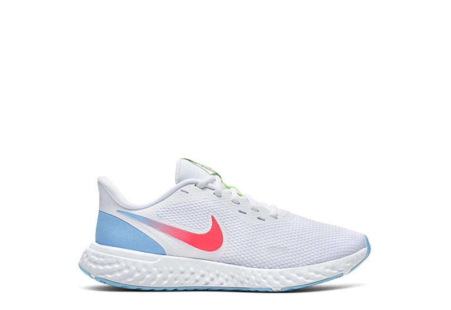 Nike Womens Revolution 5 Running Shoe Sneakers - White/Multi 10 B (M)