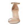 Stuart Weitzman Nudistcurve 75 Block Shine Sandal Adobe/Poudre 7.5 B