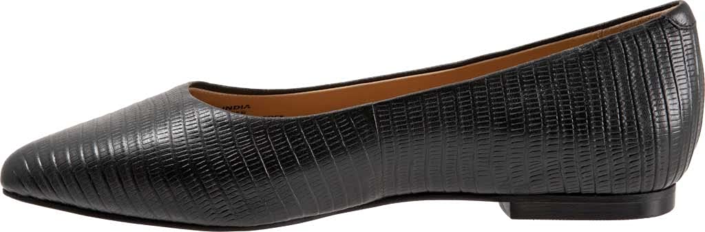 Trotters, Womens, Estee, Black/Dark Grey Leather, 10.5, WW (EE)