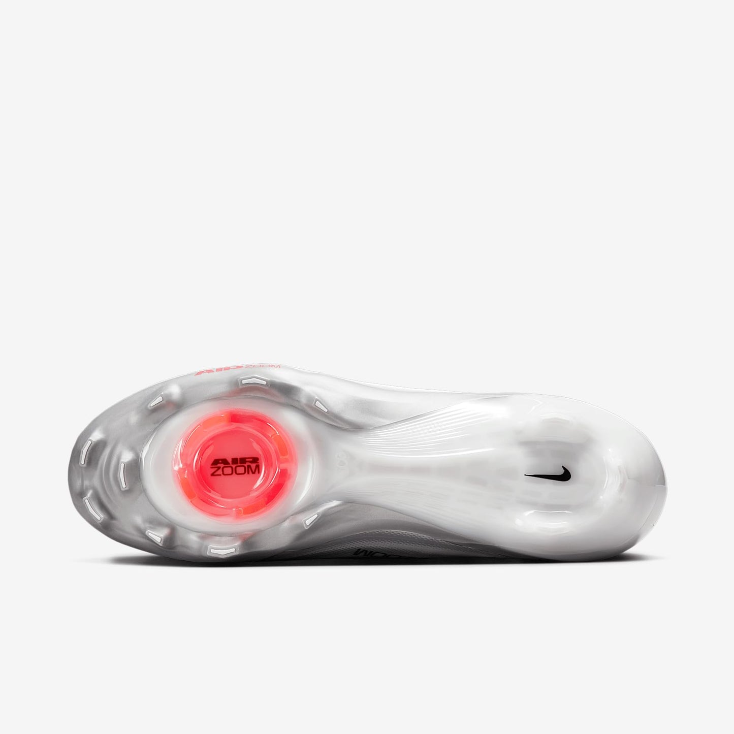 Nike Vapor Pro 1 Football Cleats (FB3298-100, White/Black/Summit White/Metallic Silver) Size 5.5