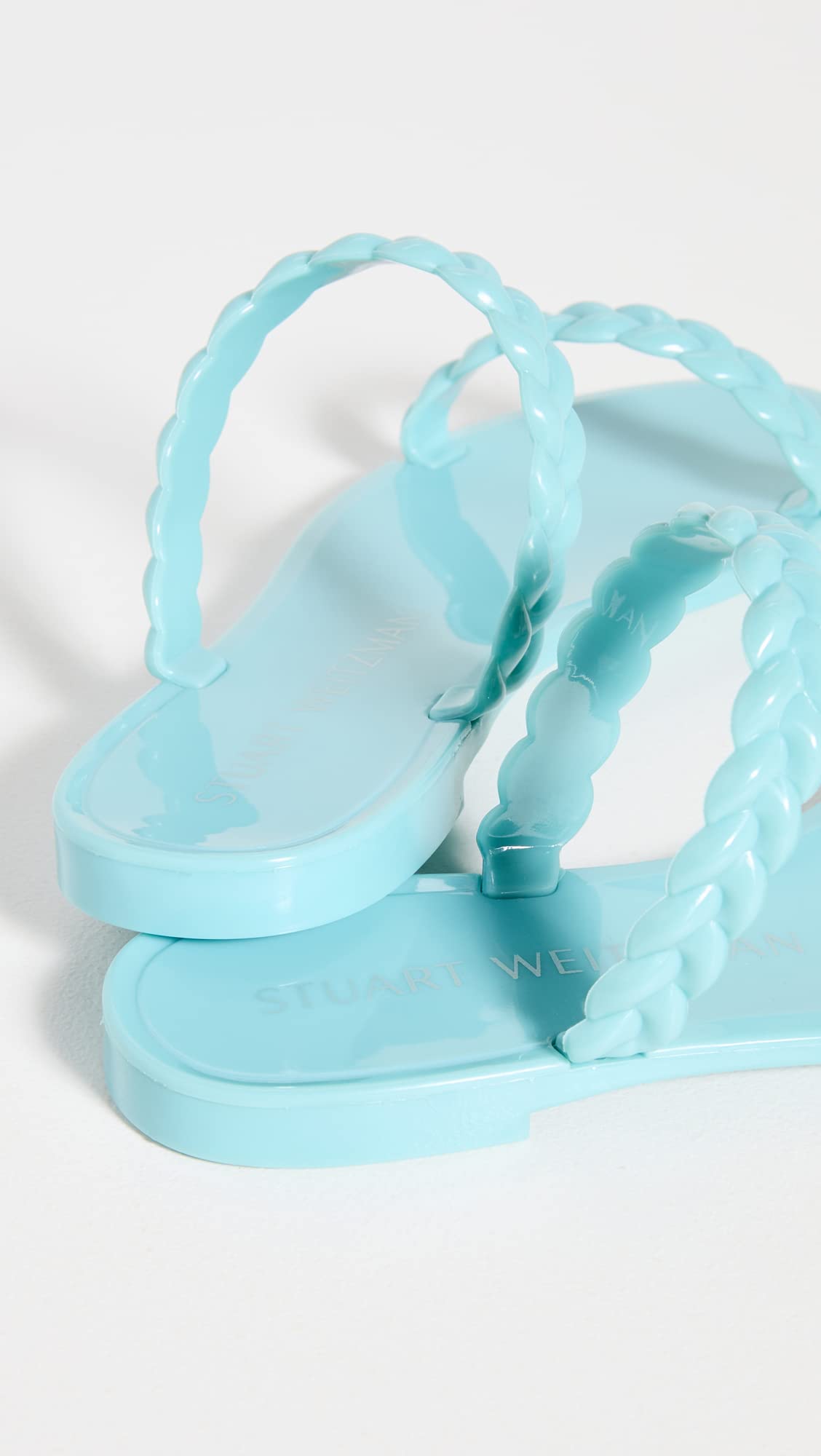 Stuart Weitzman Women's Braida Sawyer Jelly Sandals, Turquesa, Blue, 6 Medium US