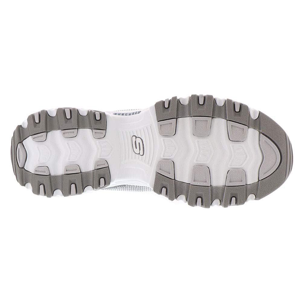 Skechers D'Lites A New Leaf Womens Slip On Sneaker Clogs Gray/White 9
