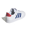 Adidas Little Kids Unisex Grand Court Sneakers, White/Team Royal Blue/Vivid Red, 1.5
