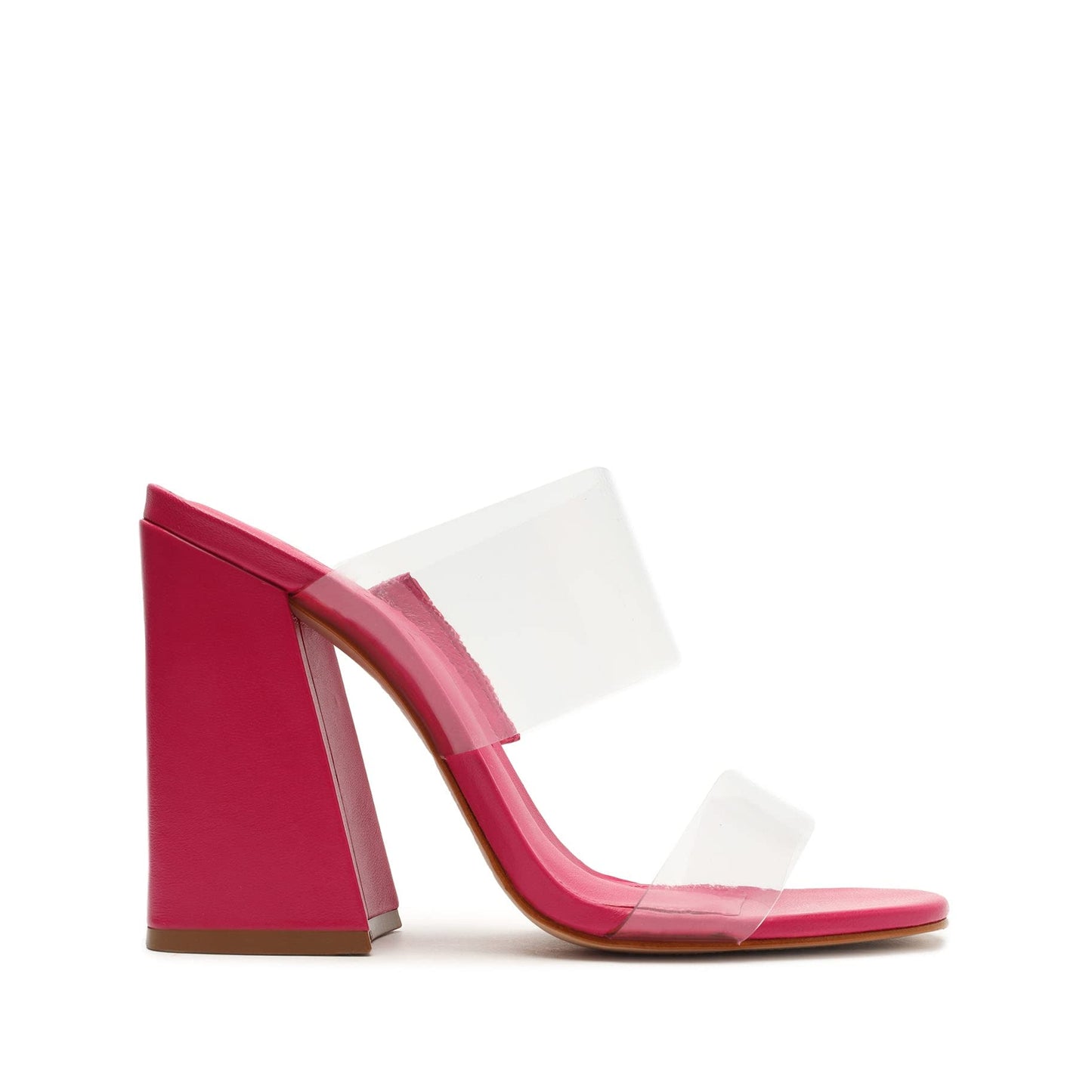 SCHUTZ Victorie High Block Transparente (Hot Pink) 7 M