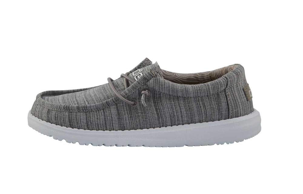 HEYDUDE Wally Toddler Blend Linen Stone Size 9 | Boy's Loafers| Boy's Slip On Shoes E10| Comfortable & Light-Weight