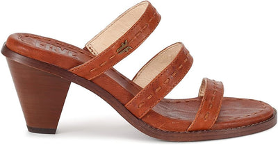 Frye Women's Estelle Strappy Slid Sandal, Cognac - 8.5M
