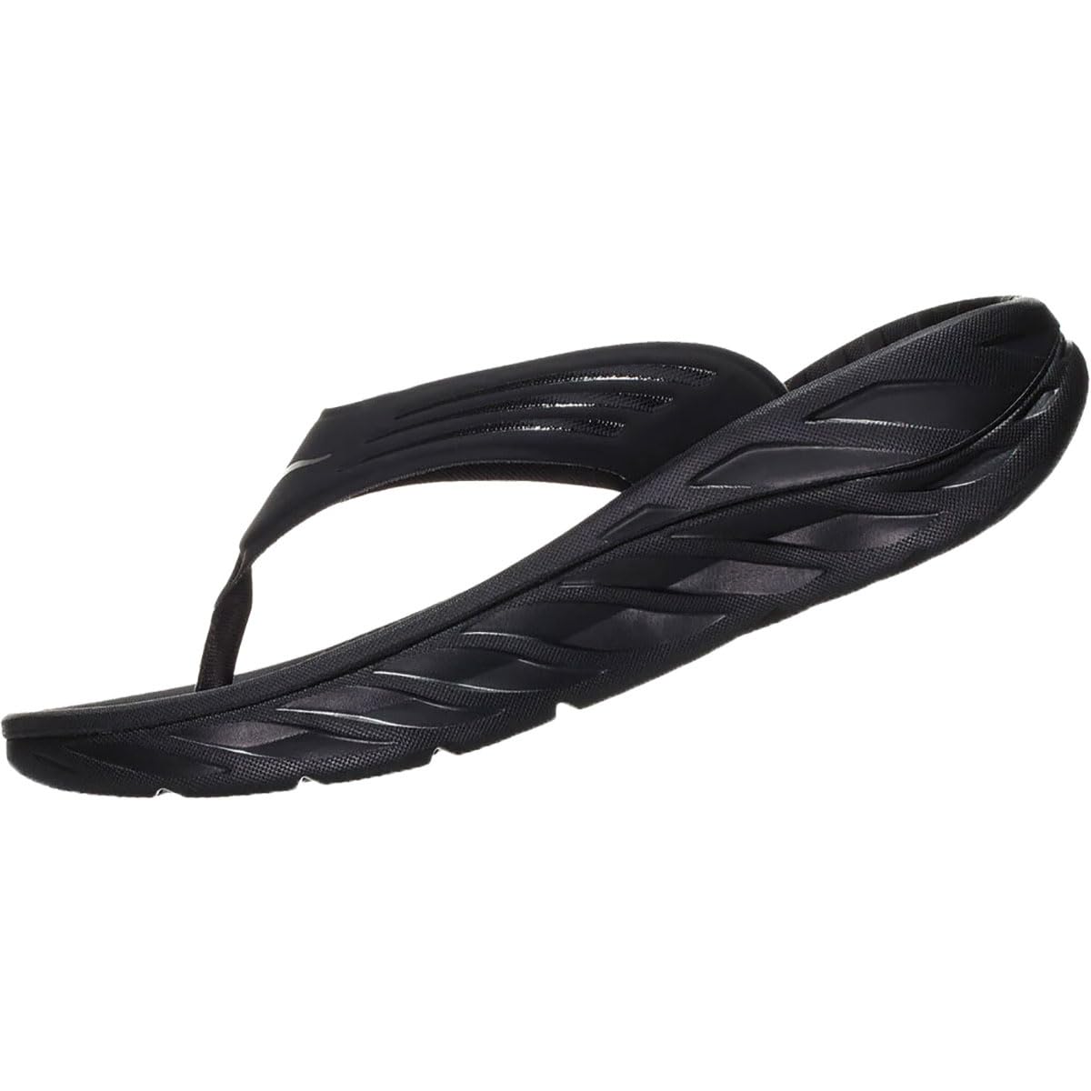 HOKA ONE ONE Men's Ora Recovery Flip 2 Sandals Black/Dark Gull Gray 9