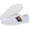 Lauren Ralph Lauren Womens Janson ll Leather Athletic and Training Shoes White