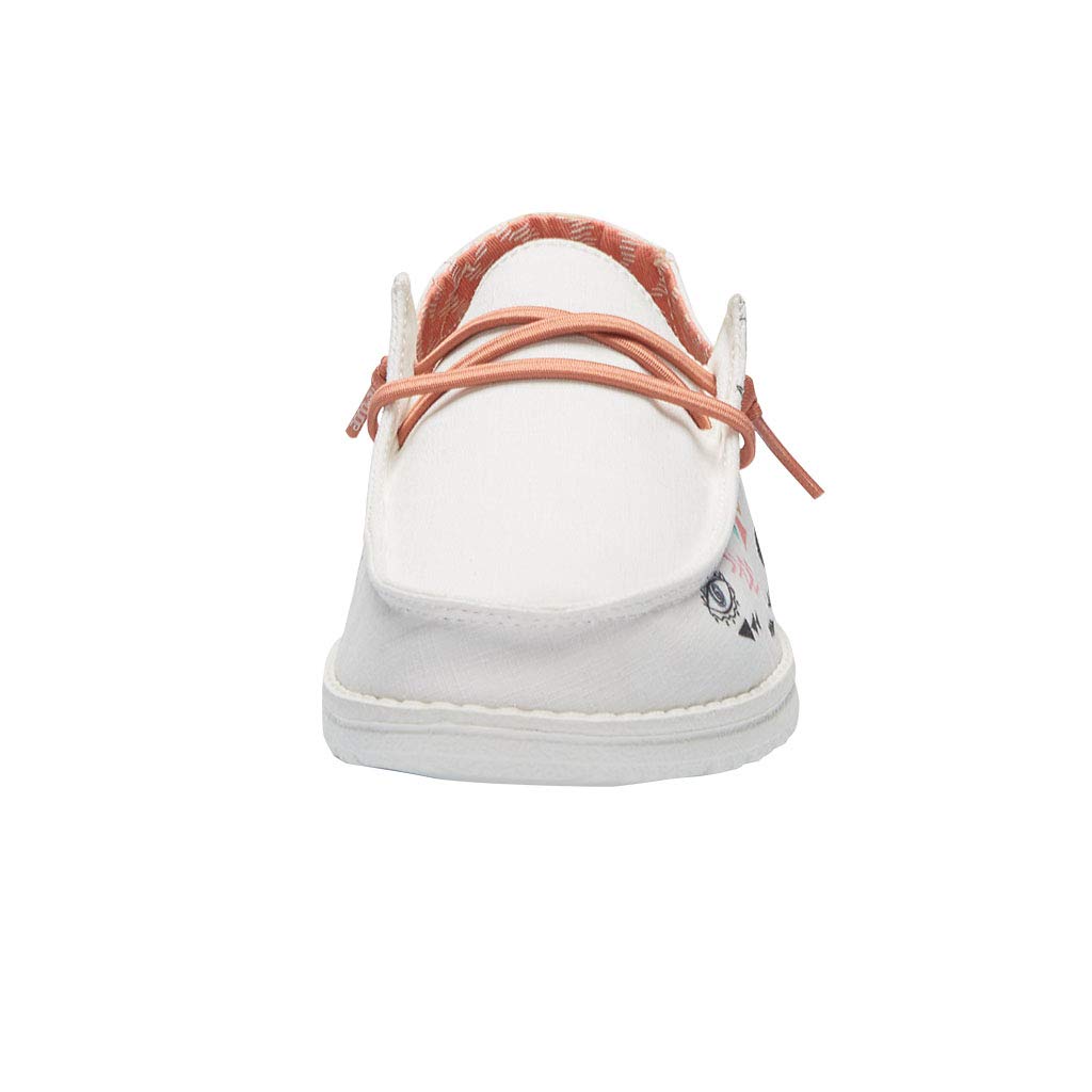 HEYDUDE Girl's Wendy Youth Doodle Bohon Size 3 | Girl’s Shoes | Girl’s Lace Up Loafers | Comfortable & Light-Weight