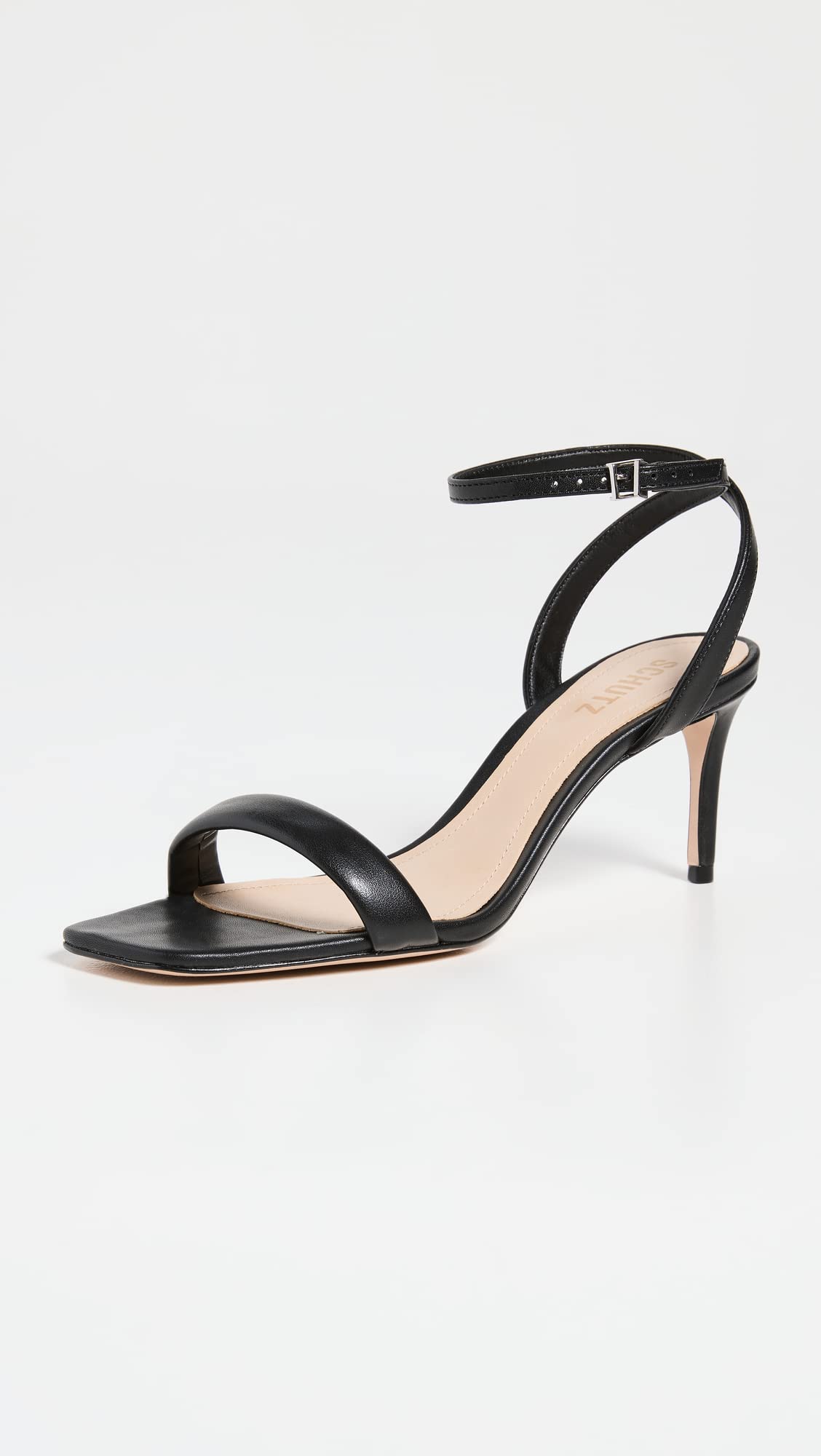 SCHUTZ Women's Laurina Mid Heels, Black, 10 Medium US