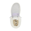 Hey Dude Girl's Britt (Toddler/Little Kid/Big Kid) Fleece White 5 Big Kid M