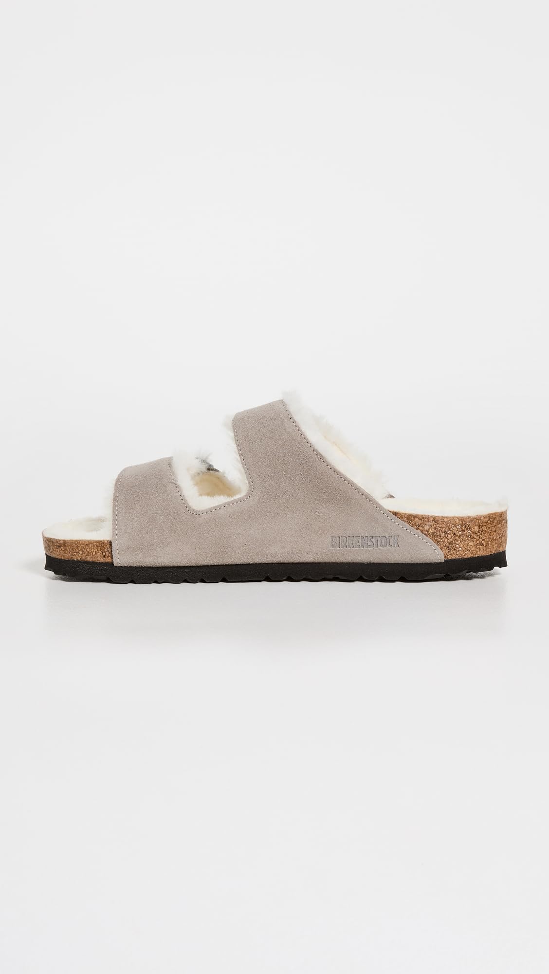 Birkenstock Men's Arizona Shearling Sandals, Stone Coin/Natural, 12 Medium US