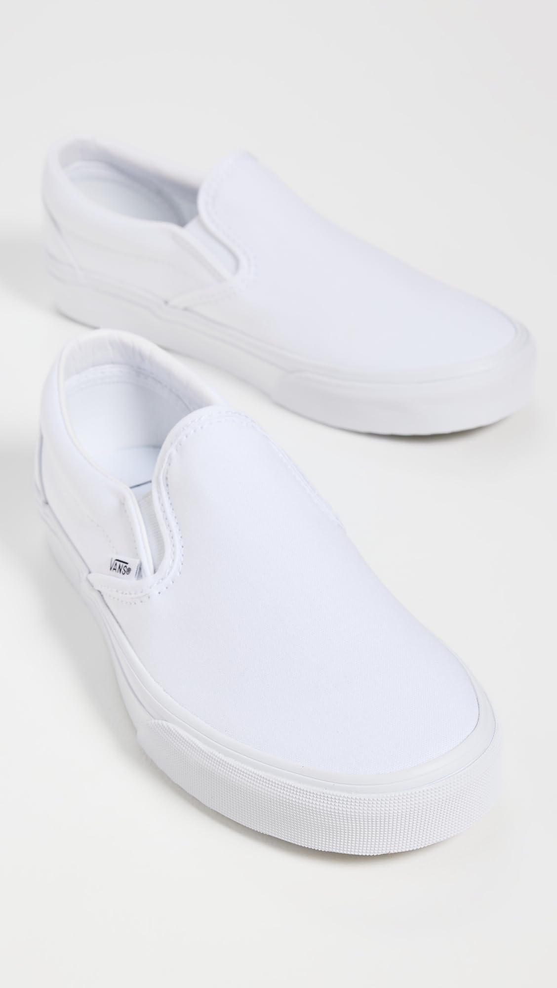 Vans Slip On Unisex Sneakers, True White, 6 US Women/4.5 US Men