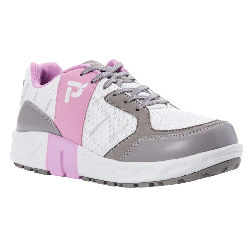 Propet Women's Matilda Shoe, White/Pink, 8.5 2E US