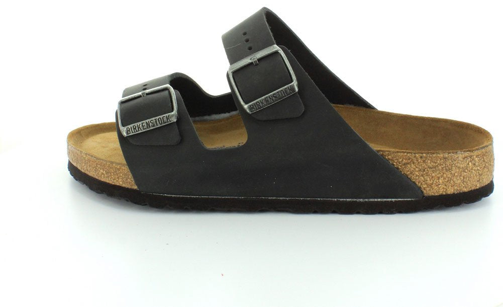 Birkenstock Unisex Arizona Black Oiled Leather Sandals - 7-7.5 B(M) US Women