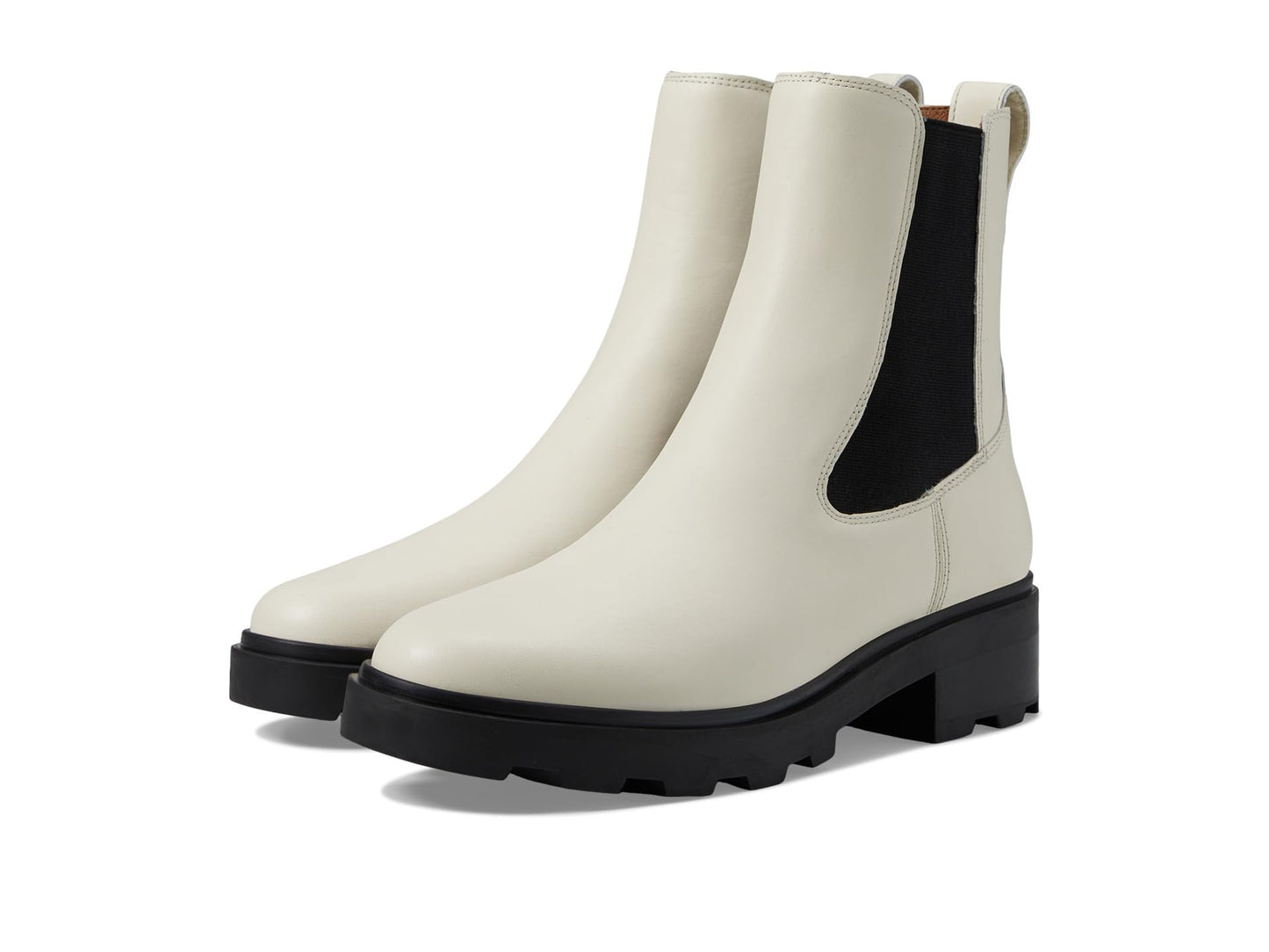 Madewell The Wyckoff Chelsea Lugsole Boots for Women in Leather - Man-Made Sole - Leather Lining Pale Parchment 8 M