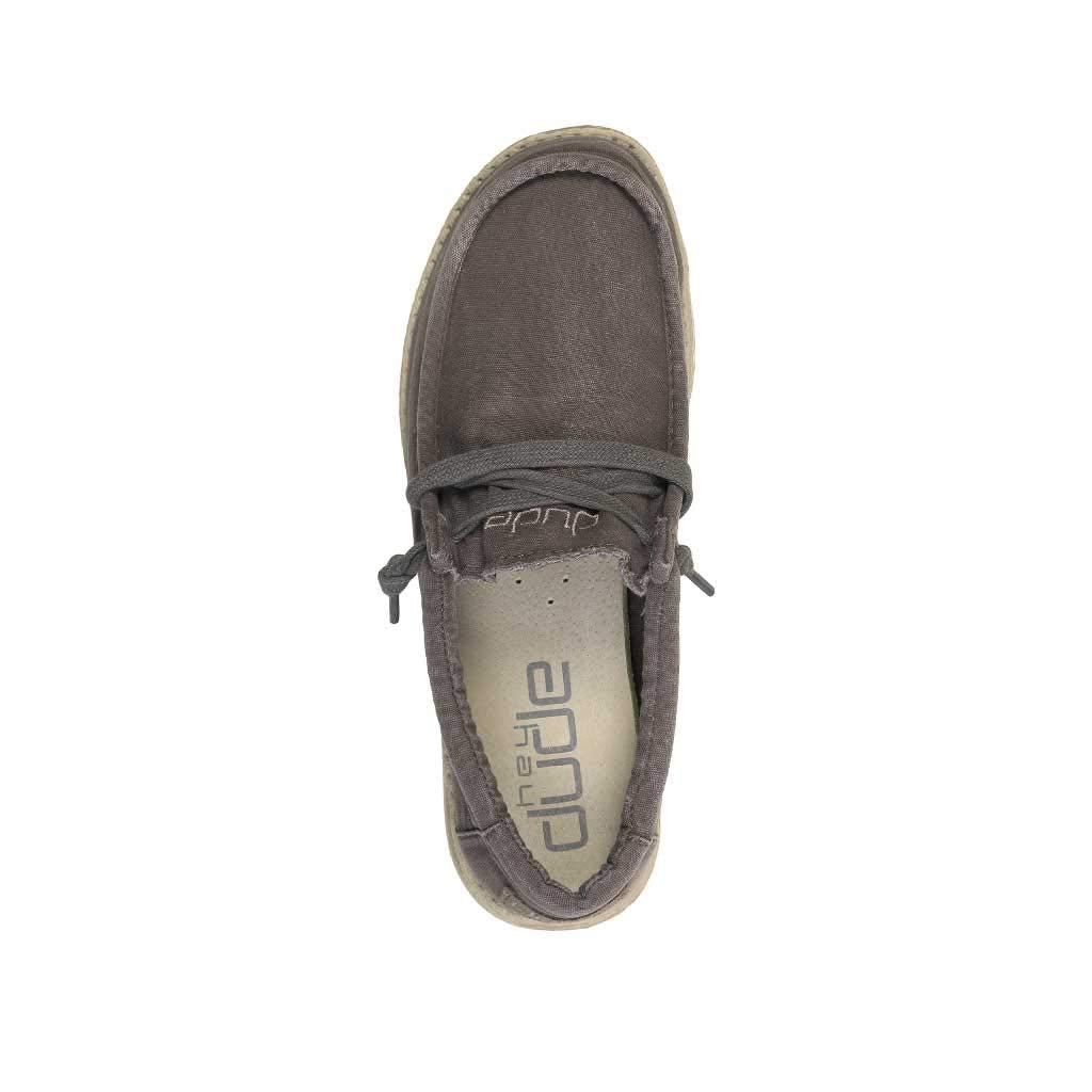 Hey Dude Men’s Wally Washed Mud Size 11 | Men’s Shoes | Men’s Lace Up | Comfortable & Light-Weight