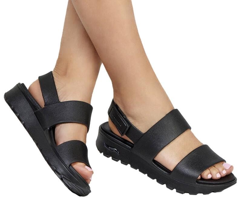 Skechers Foamies Arch Fit Footsteps-Day Dream Women's Sandal, 9 B(M) US, Black