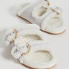 Stuart Weitzman Piper Chill Slide Sandal Perla/White 7 B