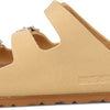 Birkenstock Florida Fresh Vegan Birkibuc Latte Cream Sandals