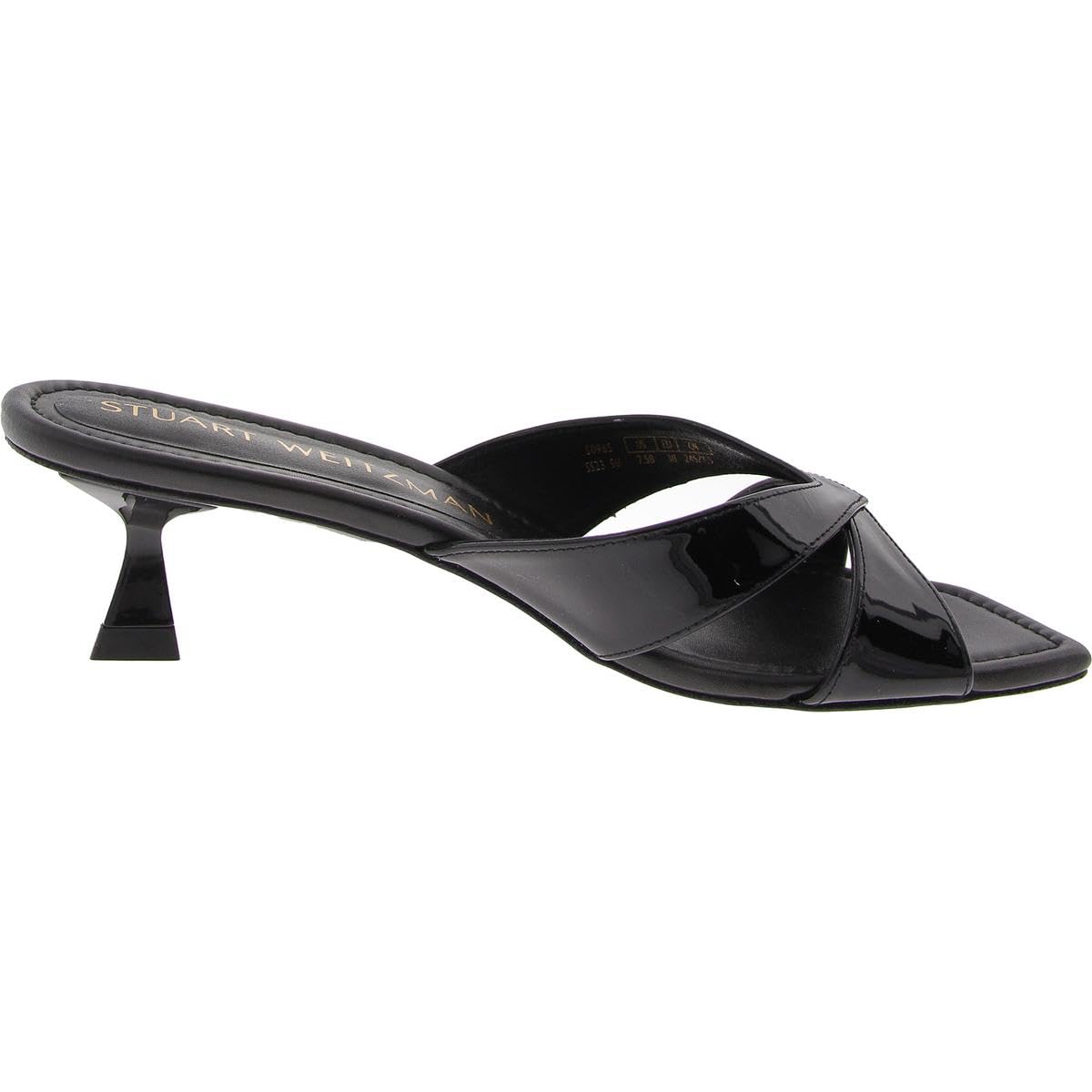 Stuart Weitzman Miami Xcurve 50 Slide Black 8.5 B