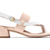 Cole Haan Womens Anica Lux Block Heel, Sandollar/White Leather, 6.5-B US