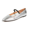Madewell Women's The Greta Ballet Flats, Silver, 6 Medium US