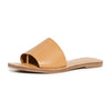 Madewell The Boardwalk Post Slide Sandal in Leather Desert Camel 10 M