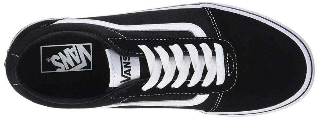 Vans Mens Ward Sneaker, Suede Canvas Black White, 15 UK