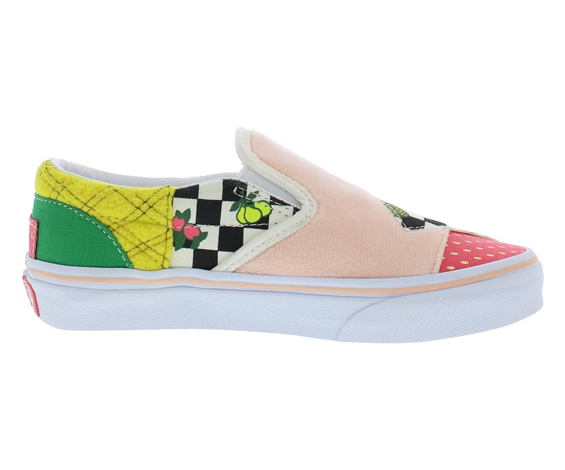 Vans - Kids Classic Slip-On Patchwork Shoes, Color Multi/True White, Size: 1 M US Little Kid