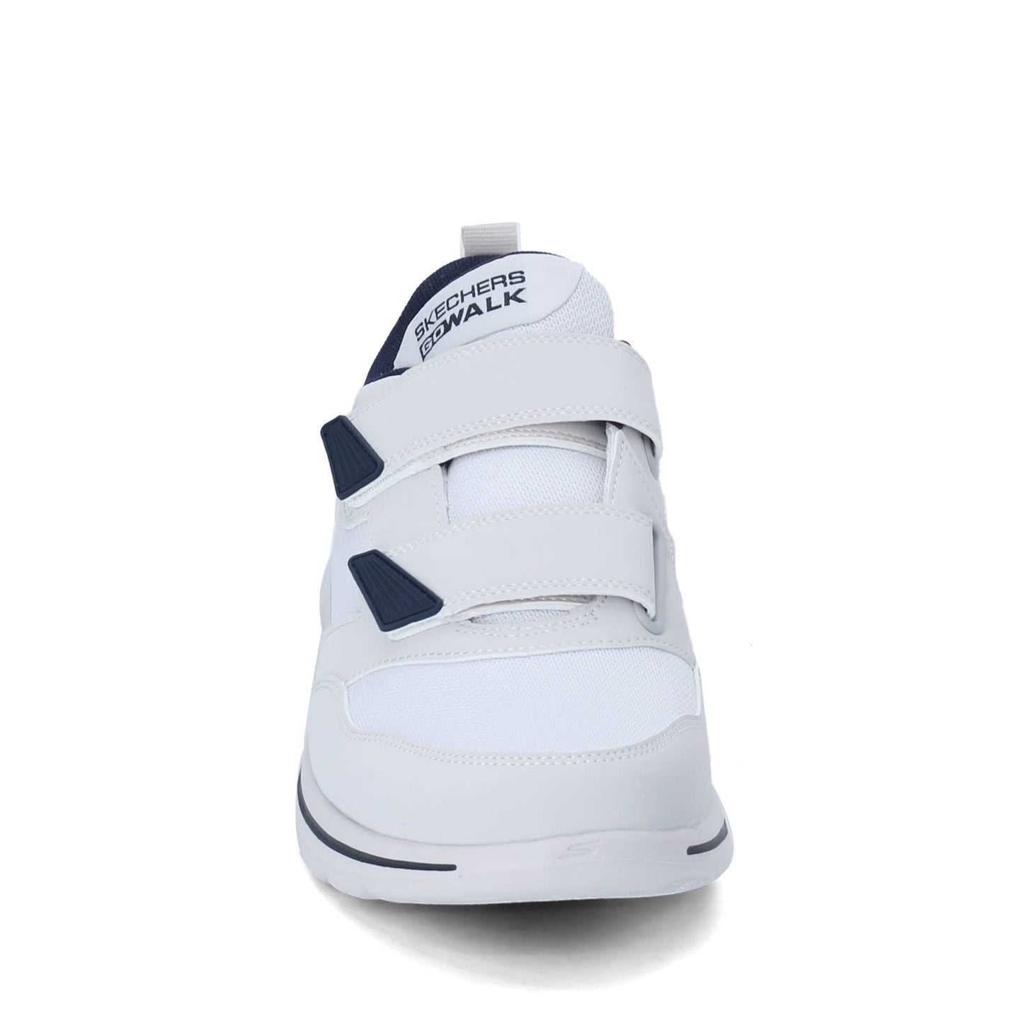 Skechers Men's Gowalk - Athletic Hook and Loop Walking Shoes | Two Strap Sneakers | Air-cooled Foam, White/Navy, 11 X-Wide
