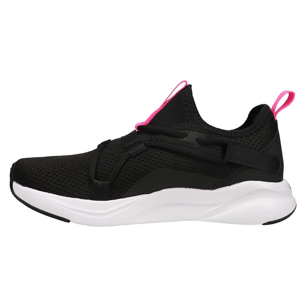 PUMA Softride Rift Slip-On Jr Girls' Youth Sneaker 4.5 M US Big Kid Black-Bright Pink-White