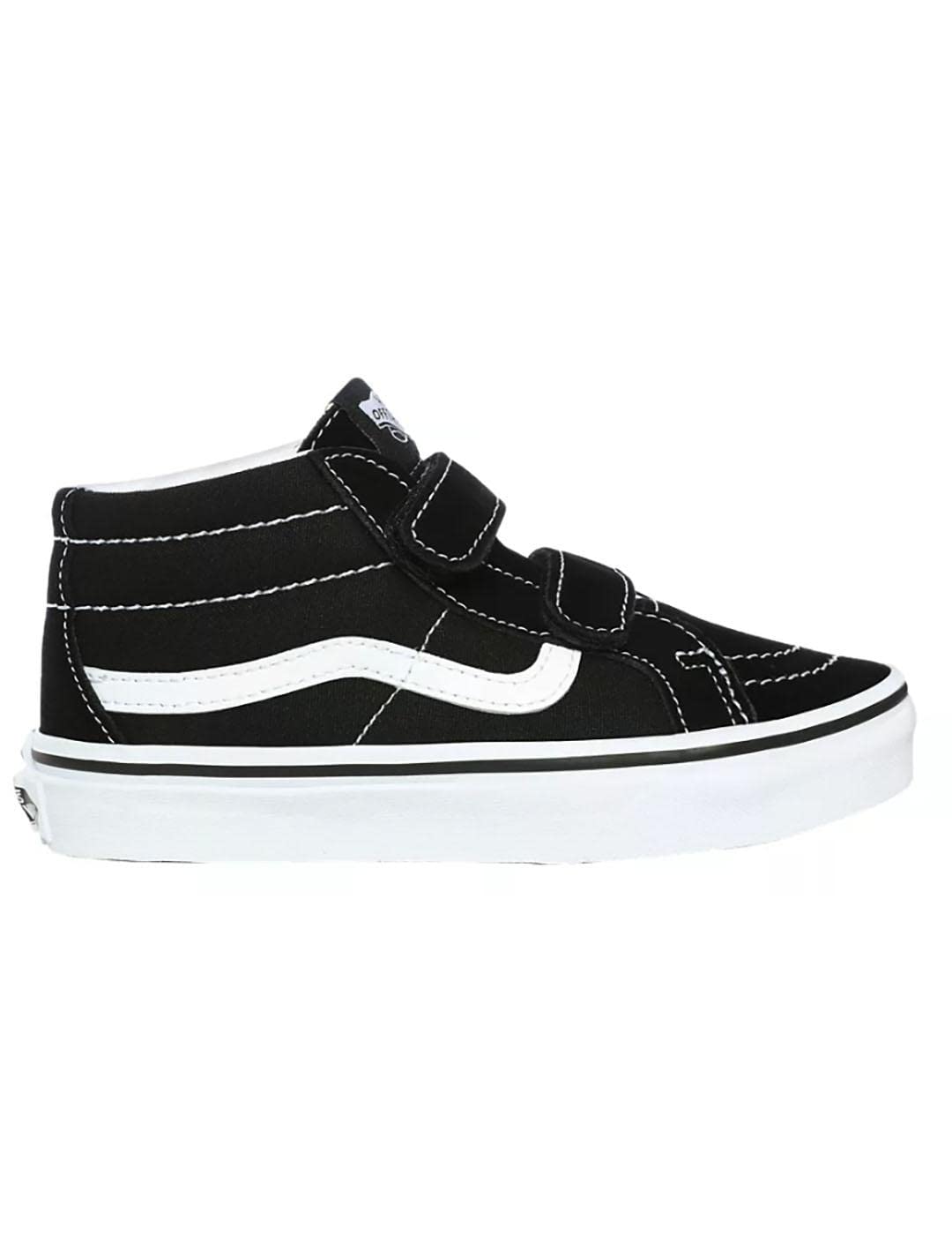 Vans Kids Sk8-Mid Reissue V Skate Shoe Black/True White 3.5