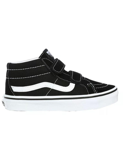 Vans Kids Sk8-Mid Reissue V Skate Shoe Black/True White 3.5