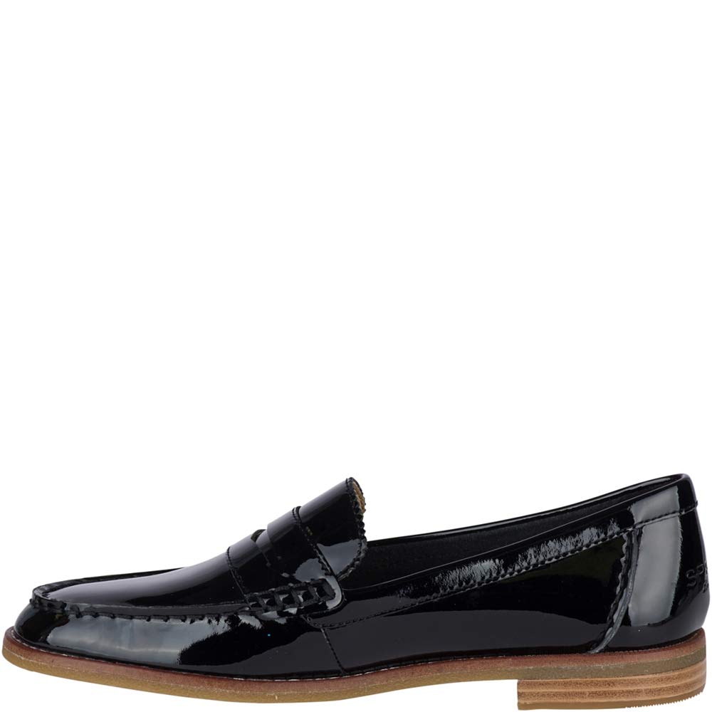 Sperry Top-Sider Women's Seaport Penny Shoe, Black Patent, 6 M US