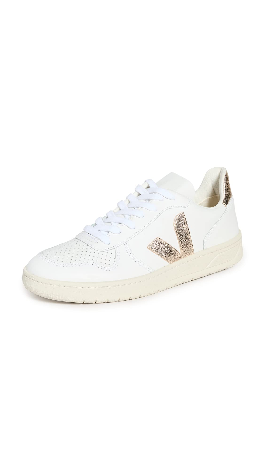Veja Men's V-10 Sneakers, Extra White/Platine, 10 Medium US