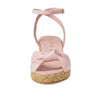 Stuart Weitzman Playa Espadrille Knot Wedge Ballet/Natural 7 B