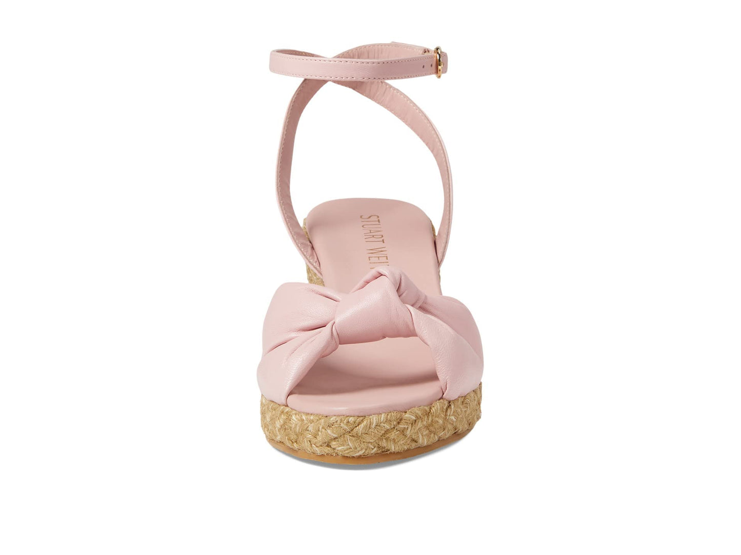 Stuart Weitzman Playa Espadrille Knot Wedge Ballet/Natural 7 B
