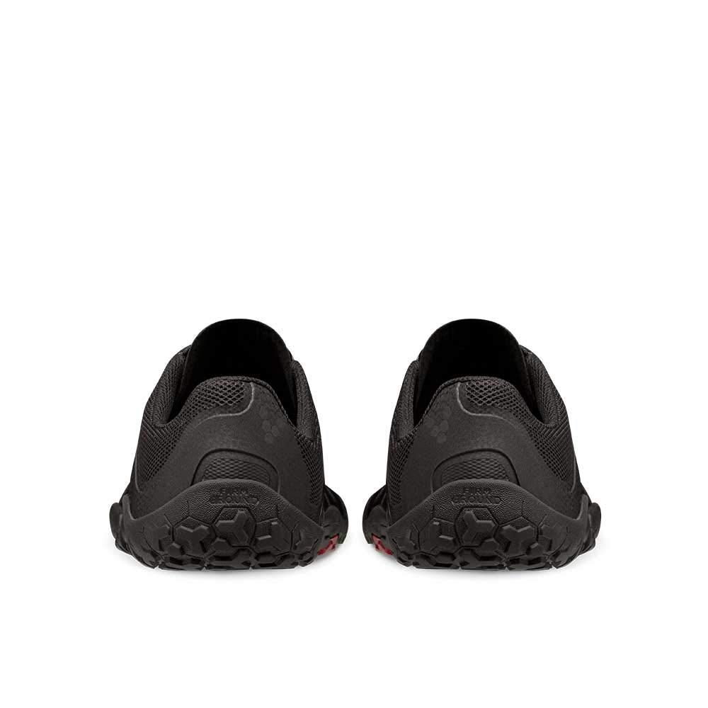 Vivobarefoot Primus Trail II FG, Womens Recycled Breathable Mesh Off-Road Shoe with Barefoot Firm Ground Sole Obsidian