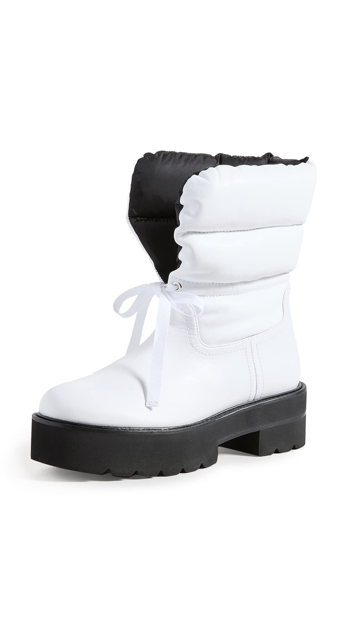 Stuart Weitzman Tyler Ultralift Bootie White/Black 7 B