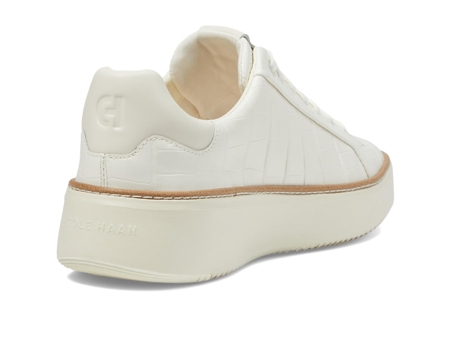 Cole Haan Women's Grandpro Topspin Sneaker, Ivory Croc Print, 8.5-B US