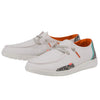Hey Dude Women's Wendy Snake Linen White Size 10 | Women’s Shoes | Women’s Lace Up Loafers | Comfortable & Light-Weight