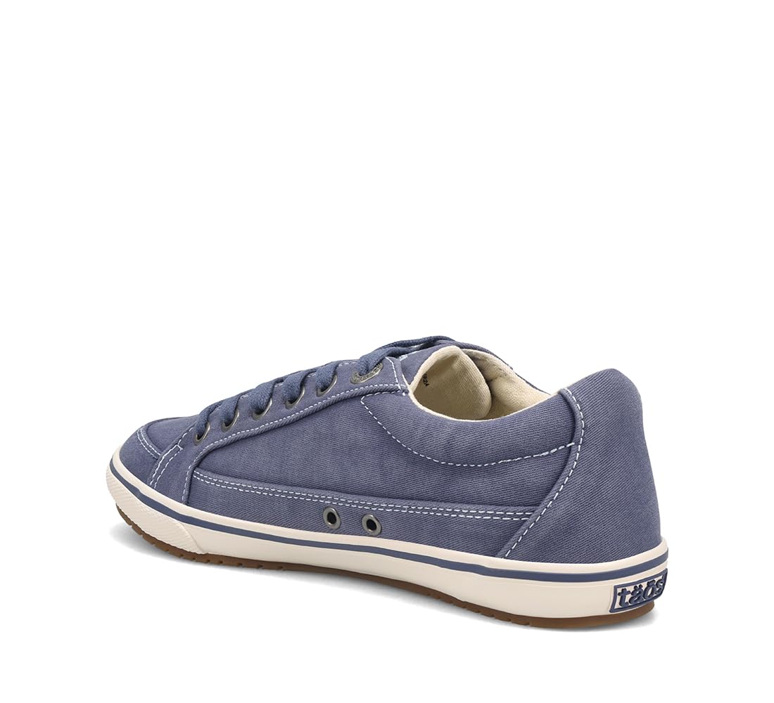 Taos Footwear Women's Moc Star Indigo Distressed Sneaker 8.5 (W) US