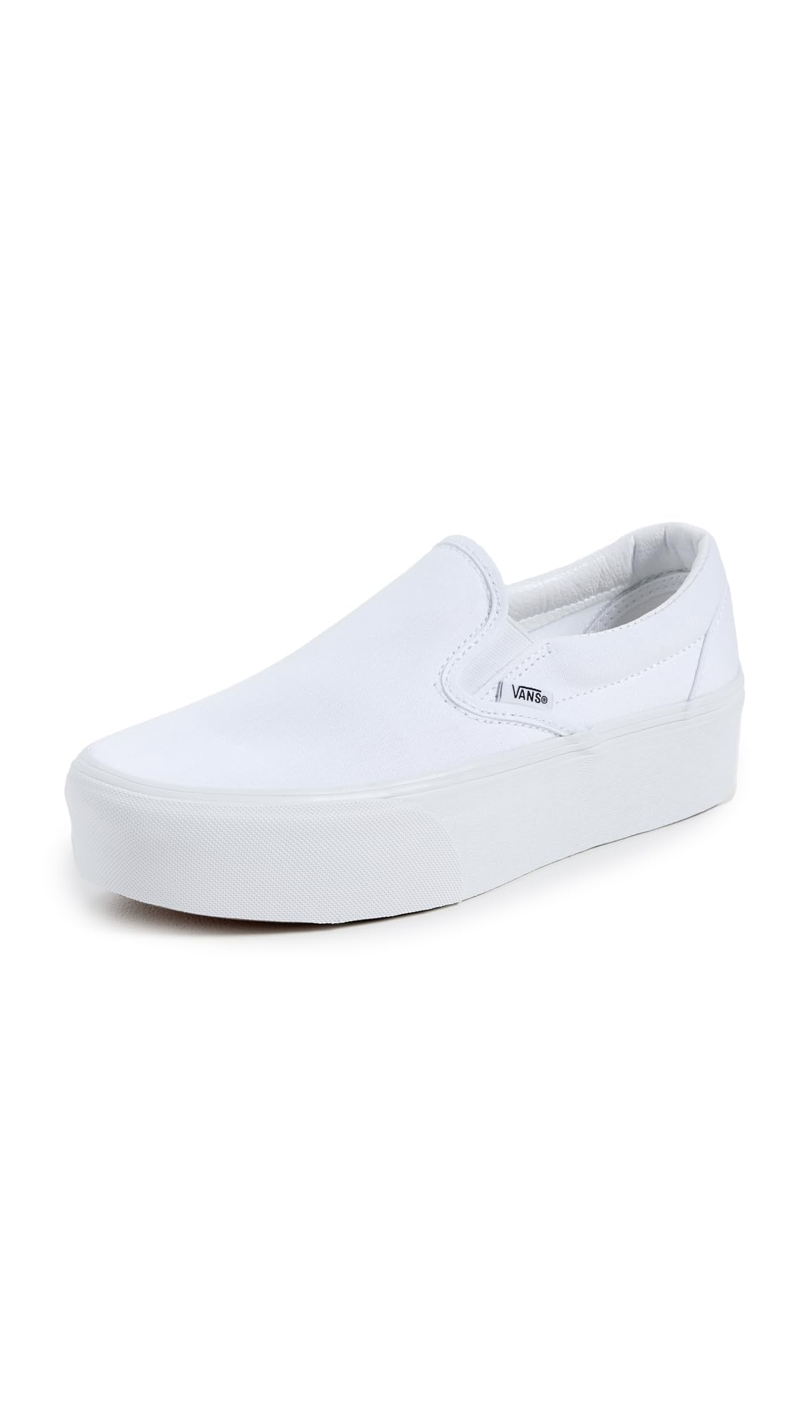 Vans Ua Classic Slip-On Stackform Sneakers, Canvas True White, 8 US Women/6.5 US Men